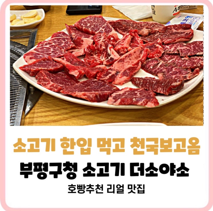  [부평구청 소고기 맛집] 더소야소,가성비으뜸 스폐셜한 소갈비살리얼후기