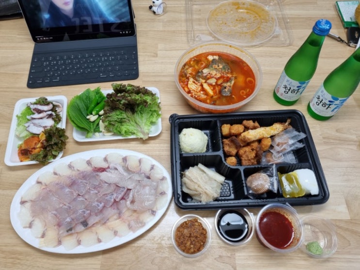  지세포 회 배달 후기, 수산시장에서 회 주문