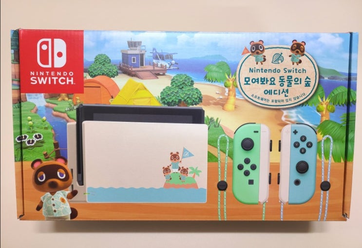  닌텐도 스위치 동물의숲 에디션 구매후기! + 냥발 전용케이스