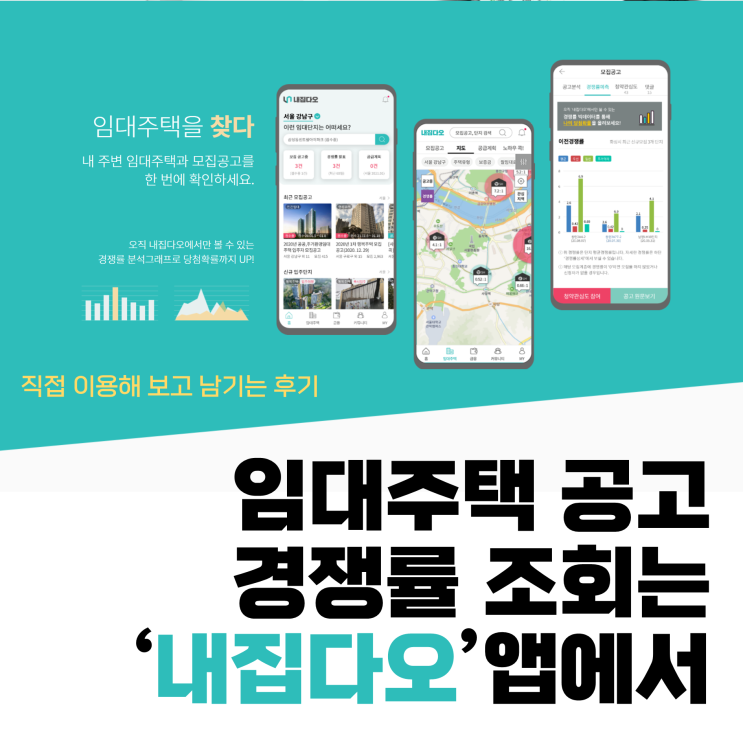  LH국민임대 작년 경쟁률 정보를 '내집다오' 앱으로 찾음