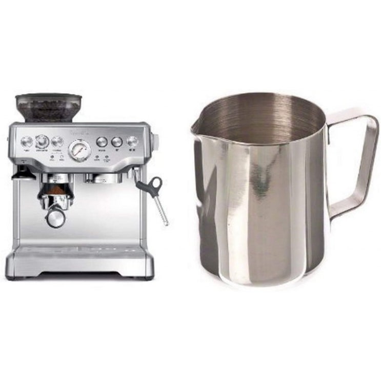잘나가는 Breville BES870XL Barista Express 에스프레소 머신 및 업데이트 인터내셔널(EP-12) 12 Oz 스테인리스 스틸 프로싱 투수 번들, 단일옵션 추 잘나가는 Breville BES870XL Barista Express 에스프레소 머신 및 업데이트 인터내셔널(EP-12) 12 Oz 스테인리스 스틸 프로싱 투수 번들, 단일옵션 추