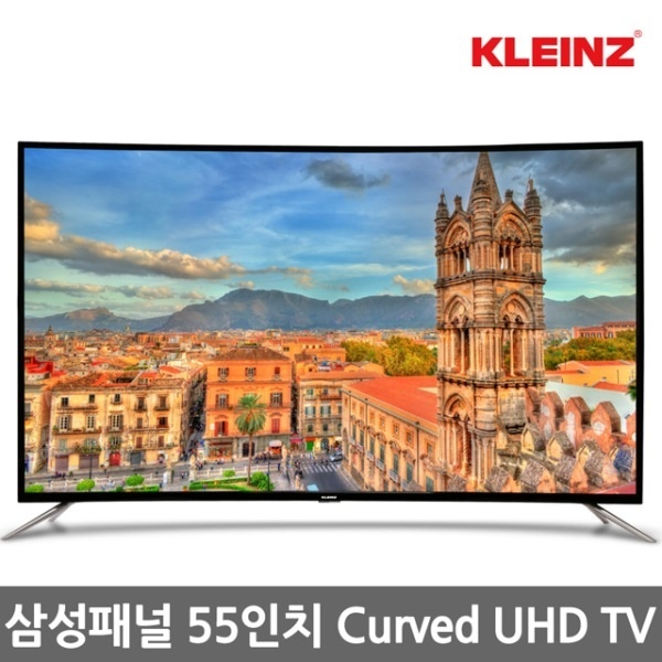 인기있는 클라인즈 프리미엄 고화질 텔레비전 55인치 4k UHD LED TV 커브드 TV 스탠드형 기사설치, 스탠드기사설치 좋아요