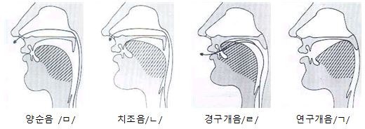 [조음음운장애] 우리말의 자음(자음의 분류표, 조음위치별/조음방법별 구분) : 네이버 블로그
