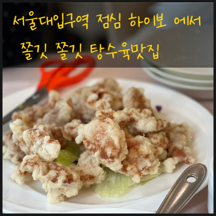서울대입구역 점심 하이보 에서 쫄깃 쫄깃 탕수육맛집