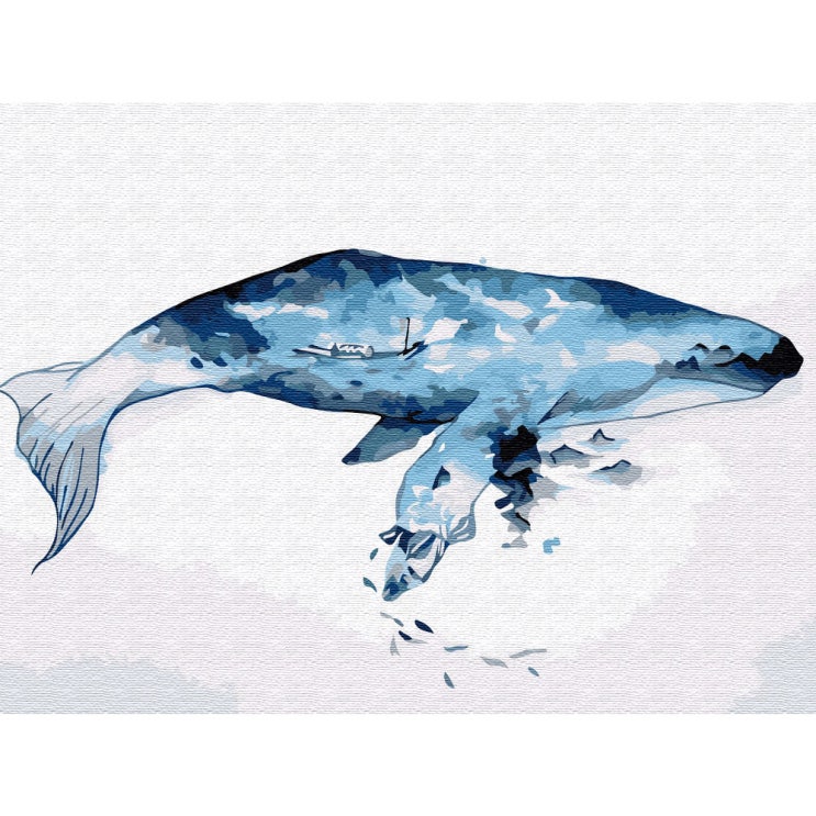 잘나가는 아트조이 DIY 명화그리기 물감 + 붓 세트 40 x 30 cm, 푸른 고래(로켓배송) 추천합니다