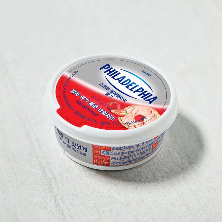 가성비 좋은 필라델피아 크래프트 소프트 크림치즈 딸기, 200g, 1개 ··· 가성비 좋은 필라델피아 크래프트 소프트 크림치즈 딸기, 200g, 1개 ···