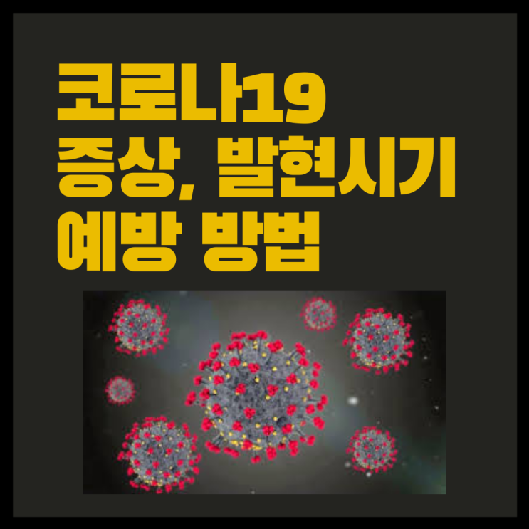코로나19 증상, 발현시기와 예방 방법