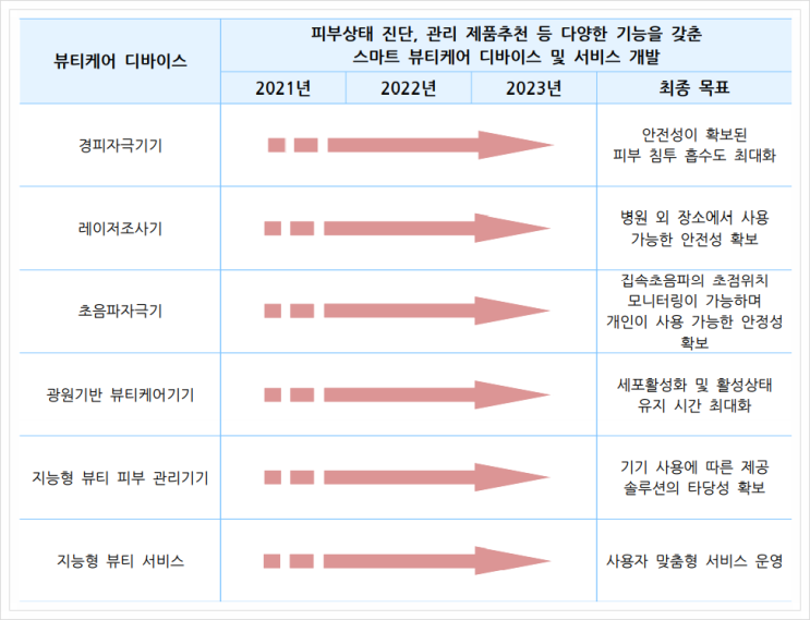 중소기업 전략기술로드맵 2021-2023, 뷰티케어 디바이스