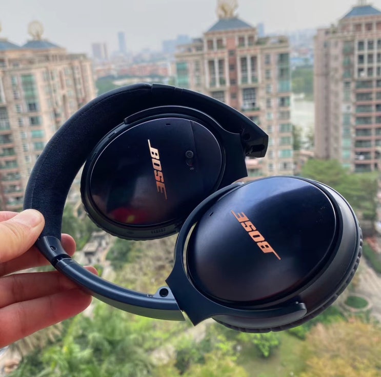 인지도 있는 음질 BOSE 보스 QC35 2세대 노이즈 캔슬링 블루투스 무선 헤드폰, QC352세대블루99신 ···