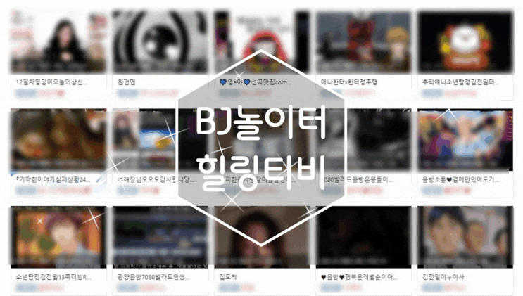  새로운 인터넷방송 플랫폼 힐링티비 BJ 놀이터