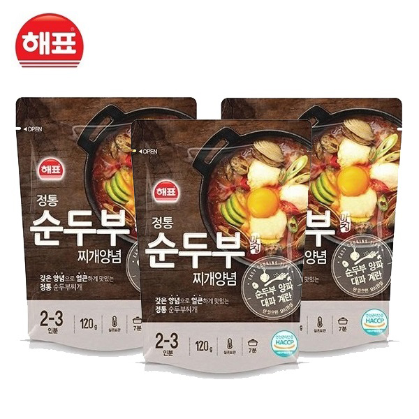 후기가 정말 좋은 [해표] 맛집 정통 순두부 찌개양념 120g, 3개 ···