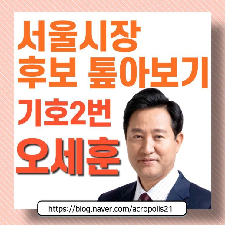  서울시장 후보 톺아보기 (오세훈)