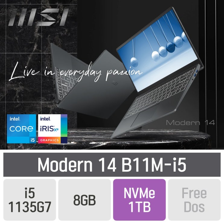 많이 팔린 MSI 11세대 모던14 B11M-i5 카본그레이, 8GB, SSD 1TB, 미포함 좋아요