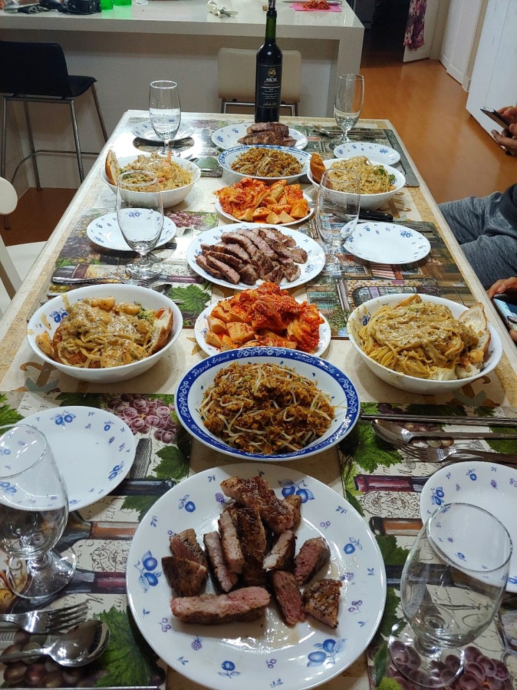 아버님 생신기념 가족사진촬영 및 생일상차리기