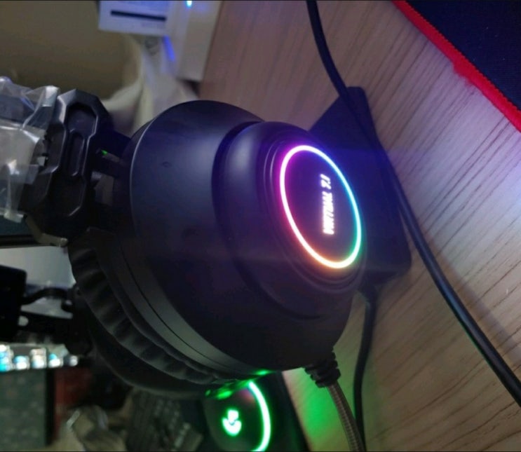  앱코 N550 ENC 가상 7.1 RGB 진동 노이즈 캔슬링 마이크 3D 초경량 헤드셋