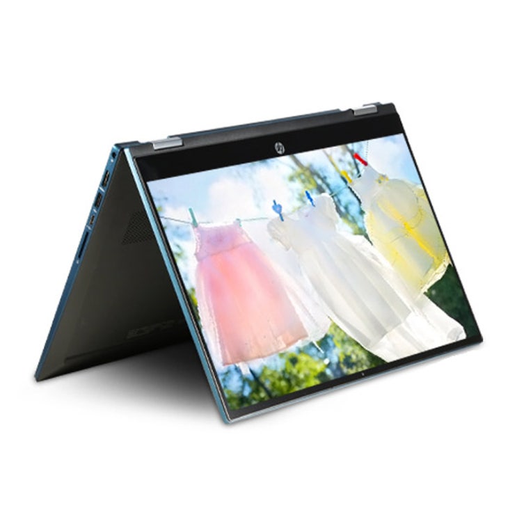 잘팔리는 HP 파빌리온 x360 14 Forest Teal 노트북 dw1049TU (i5-1135G7 35.56cm WIN10 Home), 윈도우 포함, 256GB, 8GB ···