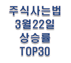  주식사는법 3월 22일 장마감시황