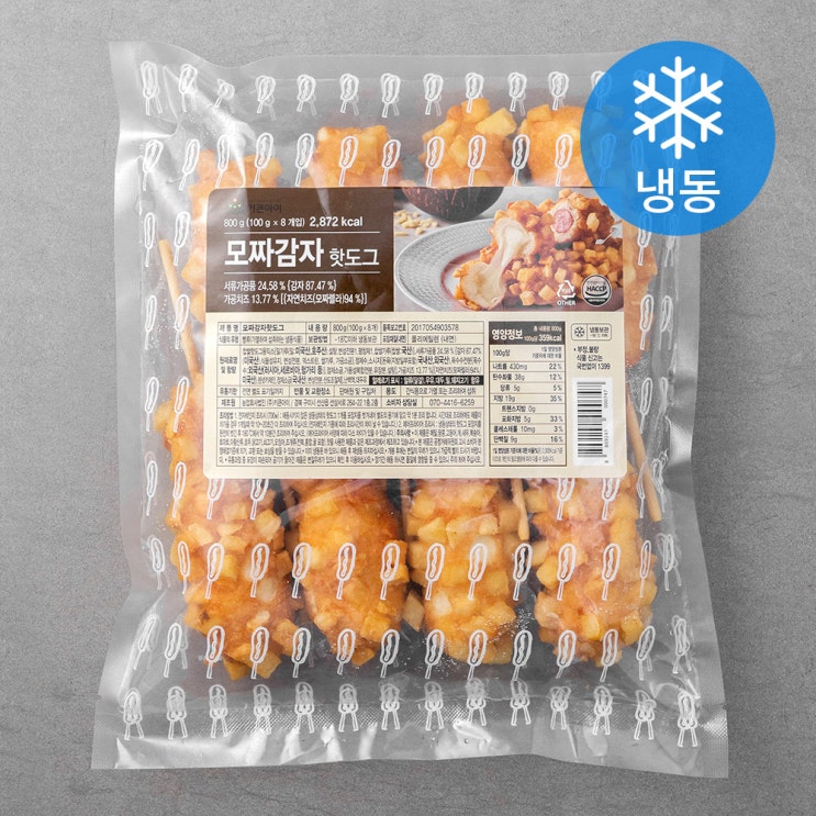 잘팔리는 키큰아이 모짜감자 핫도그 (냉동), 100g, 8개 ···