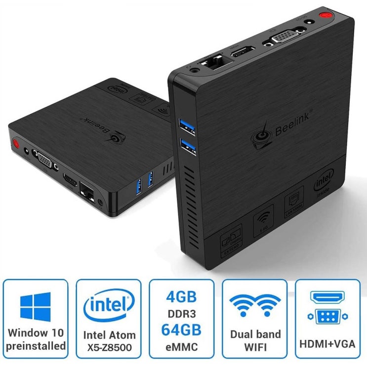 최근 인기있는 Beelink 비링크 미니 BT4 - Intel Atom Z8500 Windows 10 4GB DDR3L 64GB eMMC ···