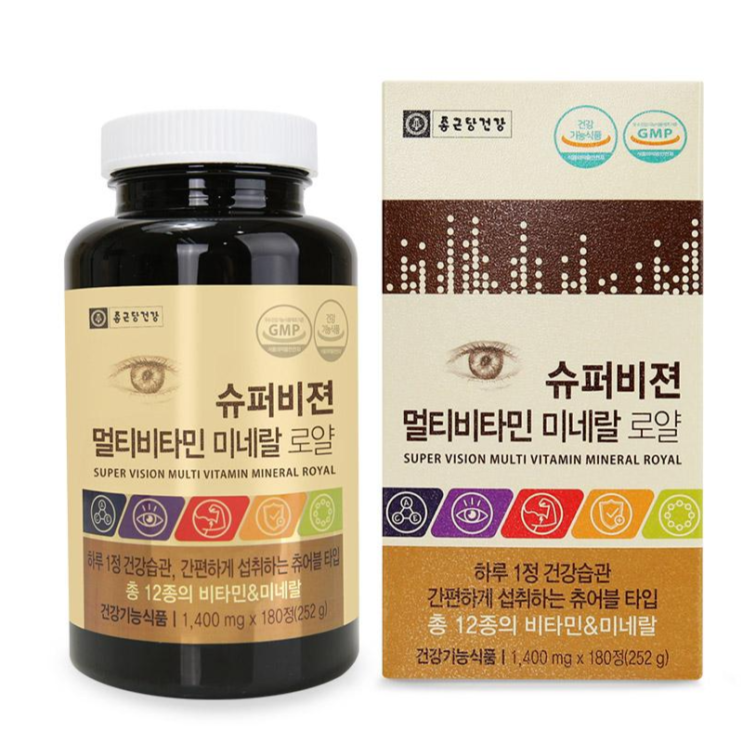가성비 뛰어난 종근당건강 슈퍼비젼 멀티비타민 미네랄 로얄, 1400mg, 1병 추천합니다 가성비 뛰어난 종근당건강 슈퍼비젼 멀티비타민 미네랄 로얄, 1400mg, 1병 추천합니다