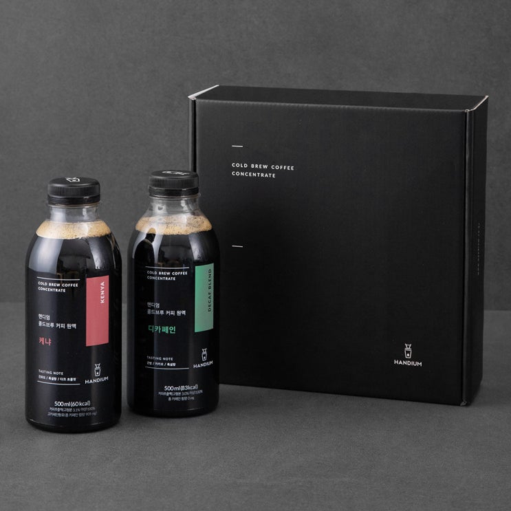 당신만 모르는 핸디엄 콜드브루 커피 원액 케냐 500ml + 디카페인 500ml 세트, 1세트 추천합니다 당신만 모르는 핸디엄 콜드브루 커피 원액 케냐 500ml + 디카페인 500ml 세트, 1세트 추천합니다