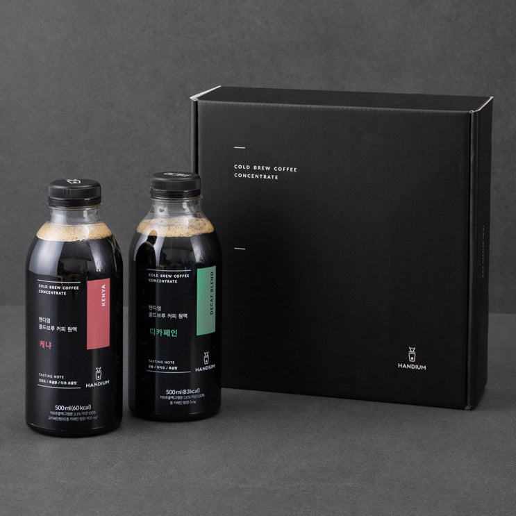 당신만 모르는 핸디엄 콜드브루 커피 원액 케냐 500ml + 디카페인 500ml 세트, 1세트 추천합니다