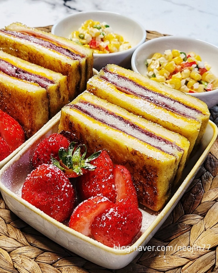 간단식빵요리 몬테크리스토 샌드위치 완내스 아침메뉴 간단식빵요리 몬테크리스토 샌드위치 완내스 아침메뉴