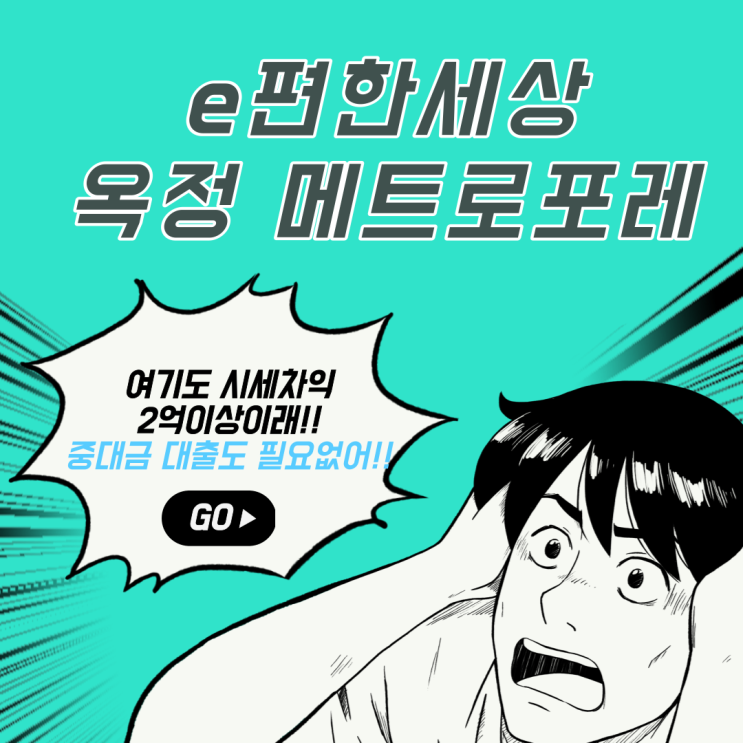  e편한세상 옥정 메트로포레 잔여세대 (세대주만, 중도금 대출X)