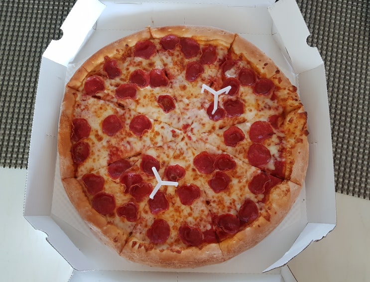  존맛탱! 파파존스 페퍼로니피자 강추합니다~