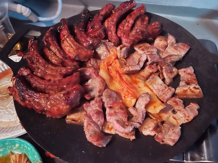  춥지않아 옥탑에서 소소하게 바베큐!