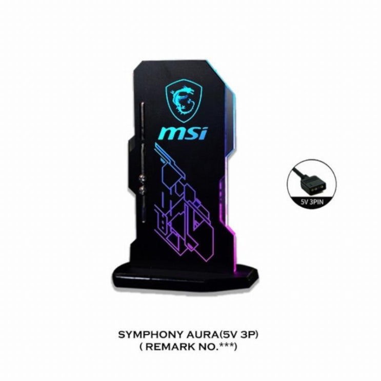 가성비 좋은 그래픽카드 지지대 RTX 3070 3080 3060ti 비디오 카드 지원 RGB 맞춤형, MB 3Pin 5V 동기화 ···