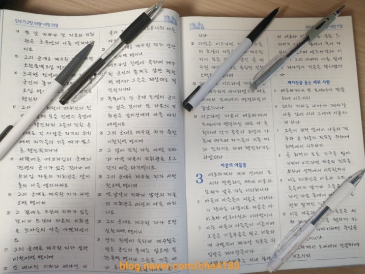  안번지는 볼펜(똥 안나오는 볼펜)가성비 좋은 볼펜 찾기...다이소에서...
