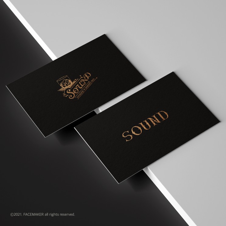 카페 겸 재즈바 'SOUND'의 로고 디자인 제작 사례 [Facemaker 포트폴리오]