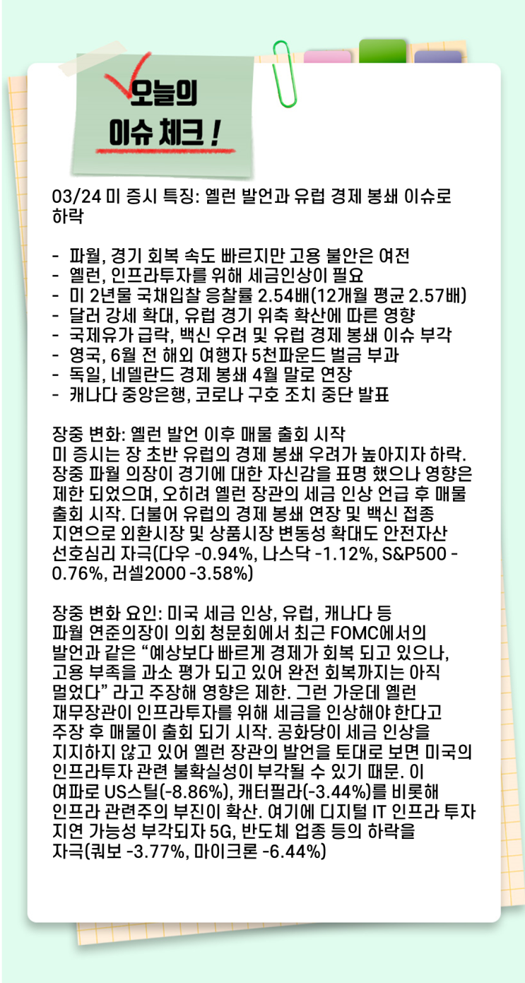  [주식/경제] 옆자리올레의 3월 24일 투자전략 및 관심종목, 추천주, 급등주