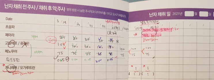  에이치아이여성의원, 과배란 5일차 방문(가니레버 주사 설명)
