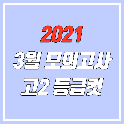 2021 고2 3월 모의고사 등급컷