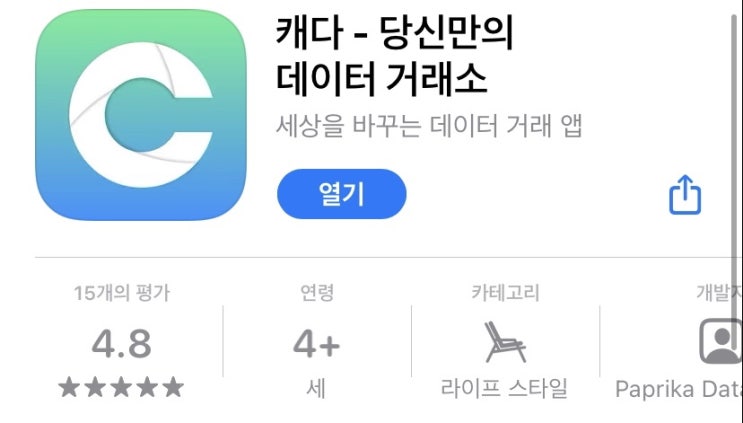  사진 찍고 돈버는 앱테크 / 캐다 / Cada / 1000원부터 출금 가능 / 캐시아웃 앱테크