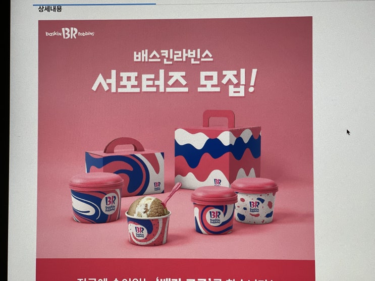  2021 상반기, 배라크루 모집 (배스킨라빈스 서포터즈)