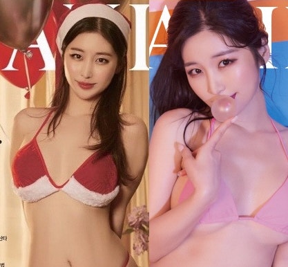 맥심 4월호 모델-1년 만에 표지로 돌아온 2019 미스 맥심 우승자 모델 김나정 & 2017 우승자 이수....