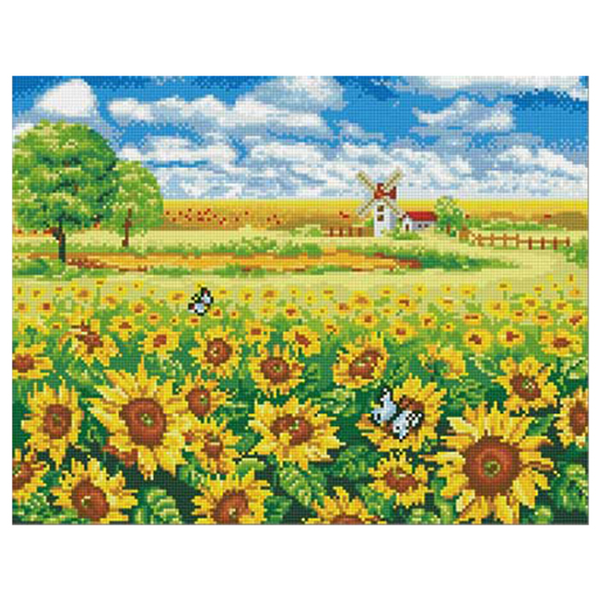 인지도 있는 케이엠엘리 3D 해바라기와 풍차 보석십자수 40 x 50 cm, 혼합색상 ··· 인지도 있는 케이엠엘리 3D 해바라기와 풍차 보석십자수 40 x 50 cm, 혼합색상 ···