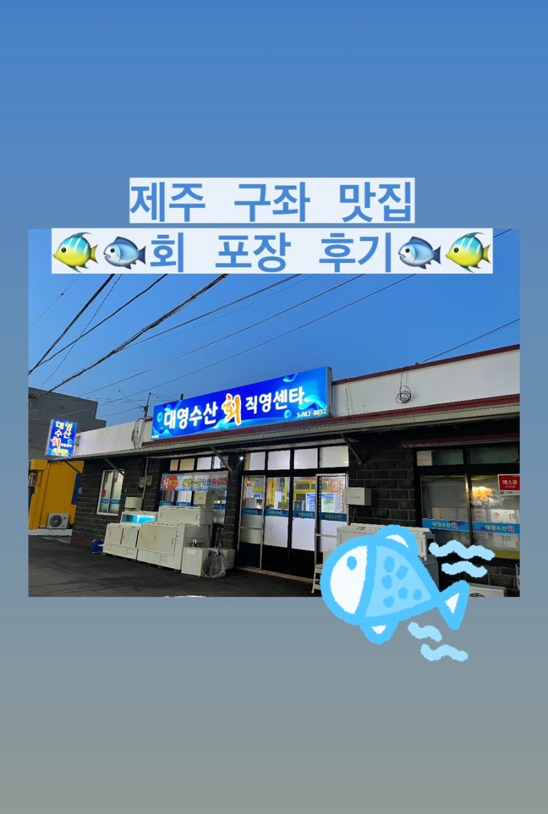 제주구좌맛집 대영 수산직영회센타 회 포장후기🐟 (+세화횟집) : 네이버 블로그