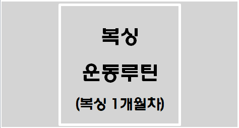  [운동] 복싱 운동 루틴(복싱 1개월차)