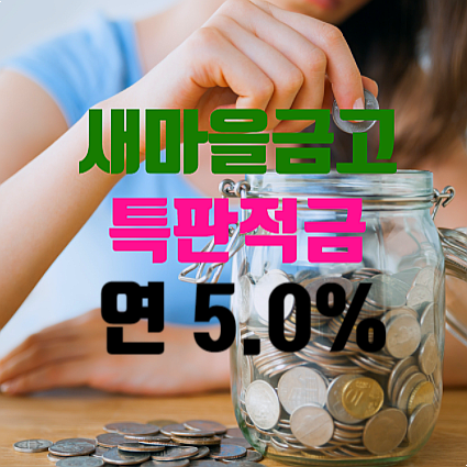 동인천 새마을금고 특판적금 연 5.0% 및 기타 특판 3가지