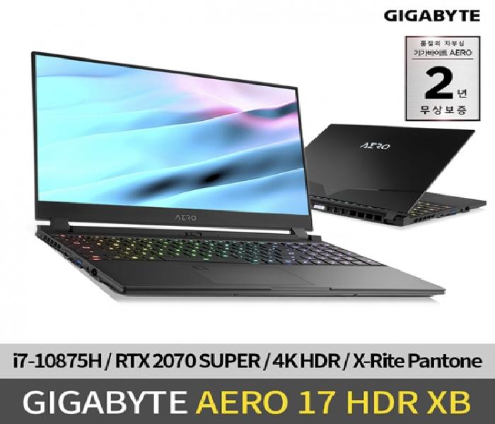 선호도 좋은 AERO 17 HDR XB i7 512GB RTX2070 SUPER, GIGABYTE ···