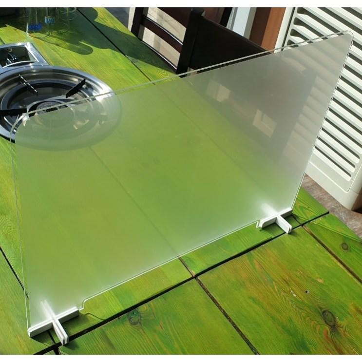 인지도 있는 테이블 아크릴 칸막이( 600x450 두께 3T ) 코로나가림막 식당용칸막이 투명아크릴 아크릴가림막, 반투명(리퍼) 추천해요