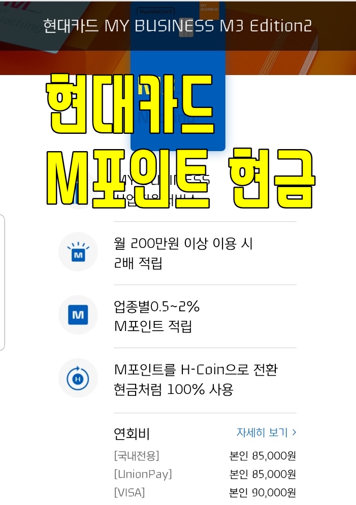  현대카드 현금, M포인트 가장 효과적인 사용방법
