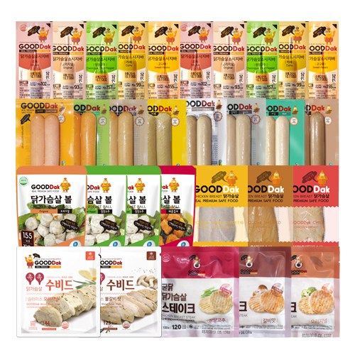 인지도 있는 굳닭 닭가슴살 전제품 맛보기 세트, 2600g, 30팩x1세트 추천해요 인지도 있는 굳닭 닭가슴살 전제품 맛보기 세트, 2600g, 30팩x1세트 추천해요