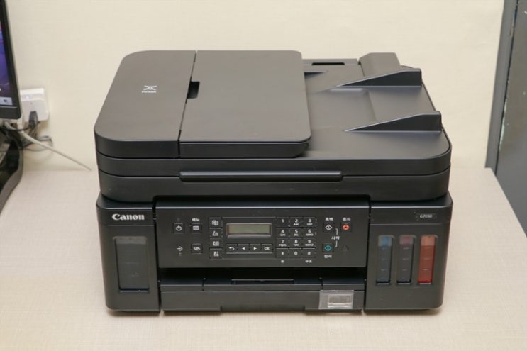캐논 무한 팩스 잉크젯 복합기 G7090 인쇄가 잘 됩니다.