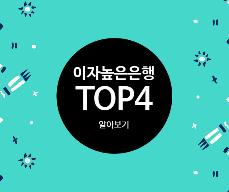  2021년 예금, 적금 이자 높은 은행 TOP4