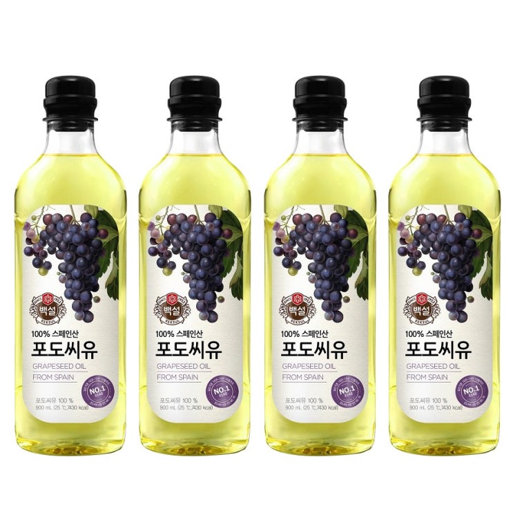 잘나가는 백설 포도씨유, 900ml, 4개 좋아요 잘나가는 백설 포도씨유, 900ml, 4개 좋아요